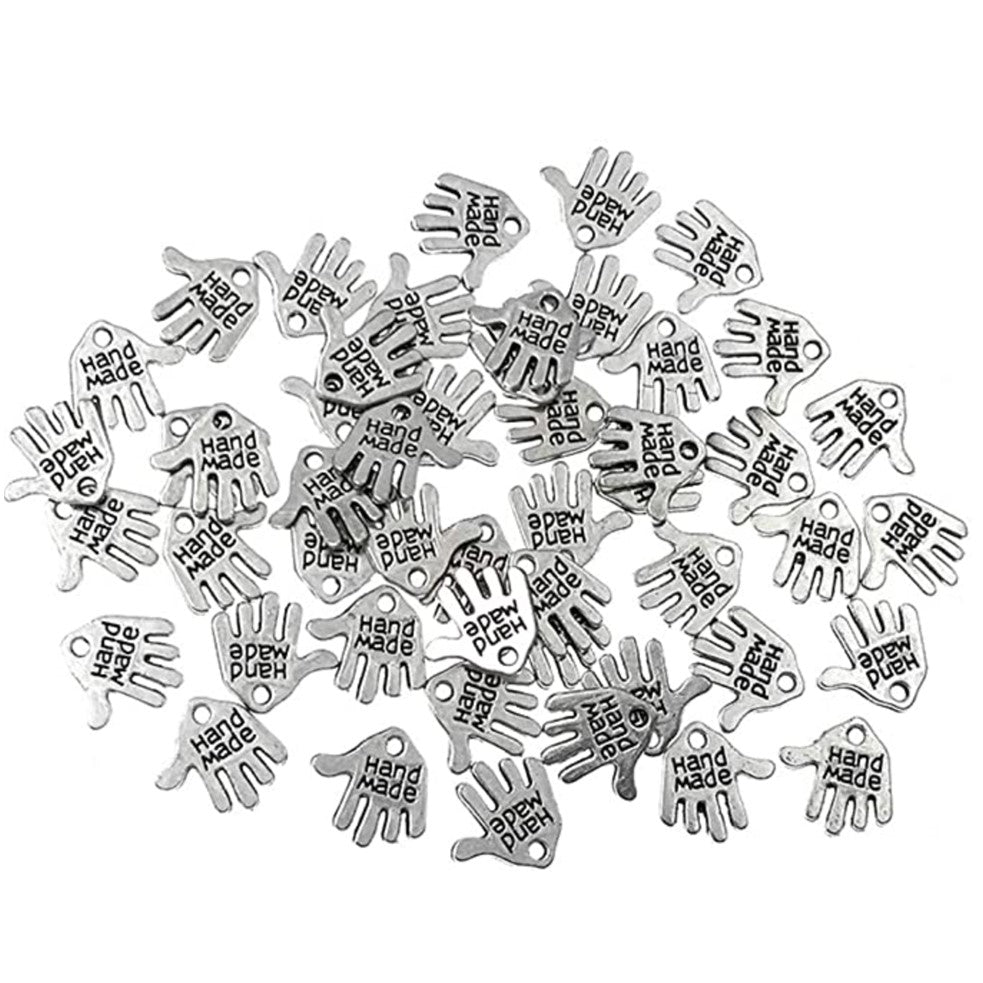 Keychain Charms Hand Silver DIY Gift Sets Triple R Services