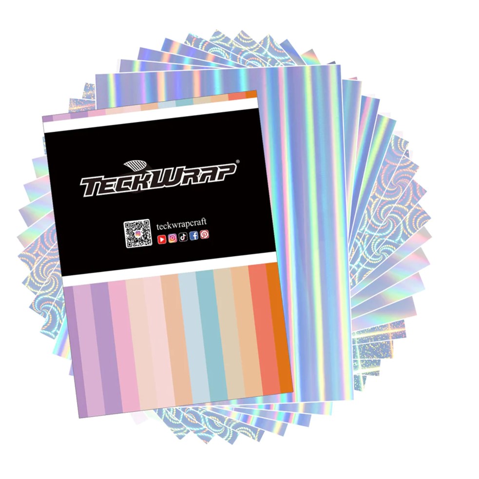 Teckwrap Printable Holographic Sticker Vinyl Pack 16 DIY Gift Sets