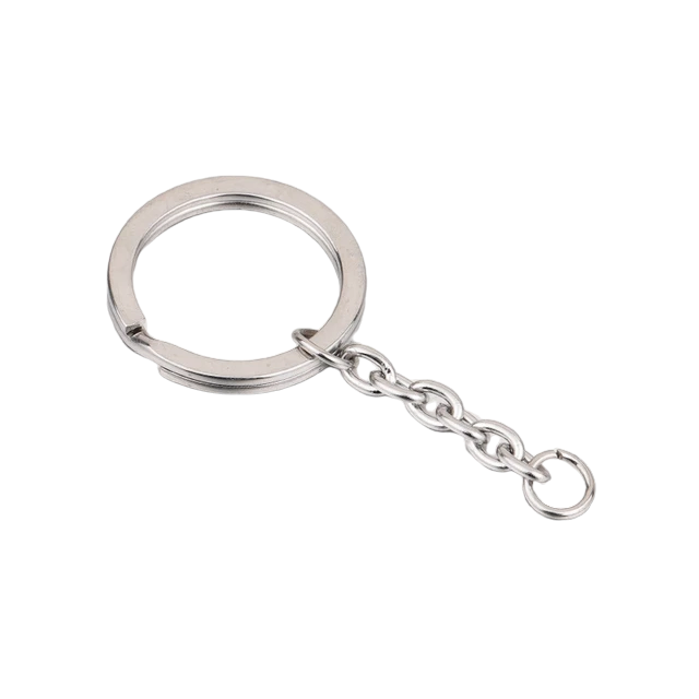 Keychain Ring Flat 25mm Silver DIY Gift Sets Triple R Services