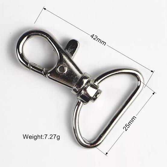 Swivel Lobster Clasp Snap Hook with Square D-Ring - (Pack of 1)
