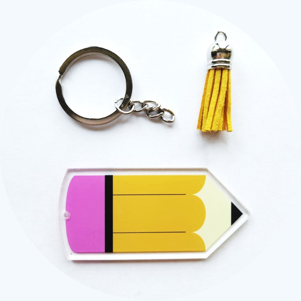 Pencil Blank Teacher Keychain - Cricut DIY Gift Sets – Triple R