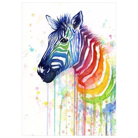 Rainbow Zebra Diamond Painting 